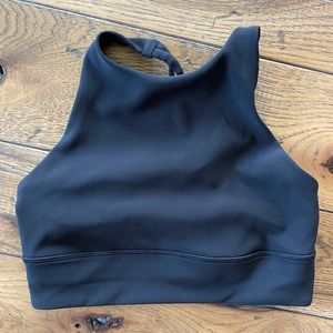 Lululemon high neck ribbed Energy Bra size 8 longline